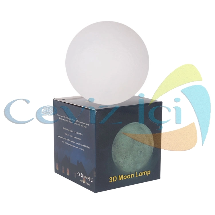 3D LED Küre Pilli Yuvarlak 