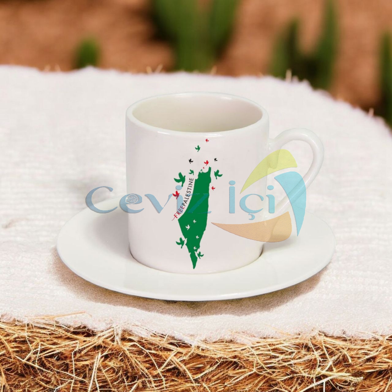 Kişiye Özel Porselen Türk Kahvesi Fincanı Takımı