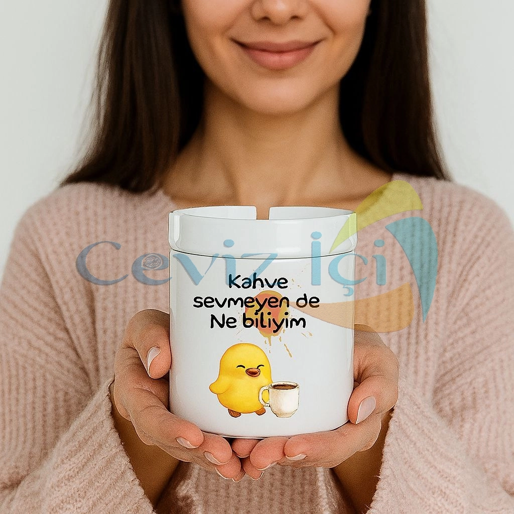Sevimli Civciv Komik Seramik Kül Tablası