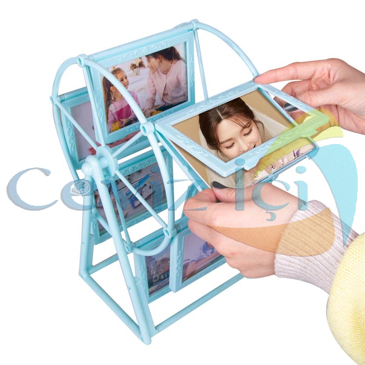 12 Fotoğraflı Mavi Dönme Dolap Fotoğraf Çerçevesi