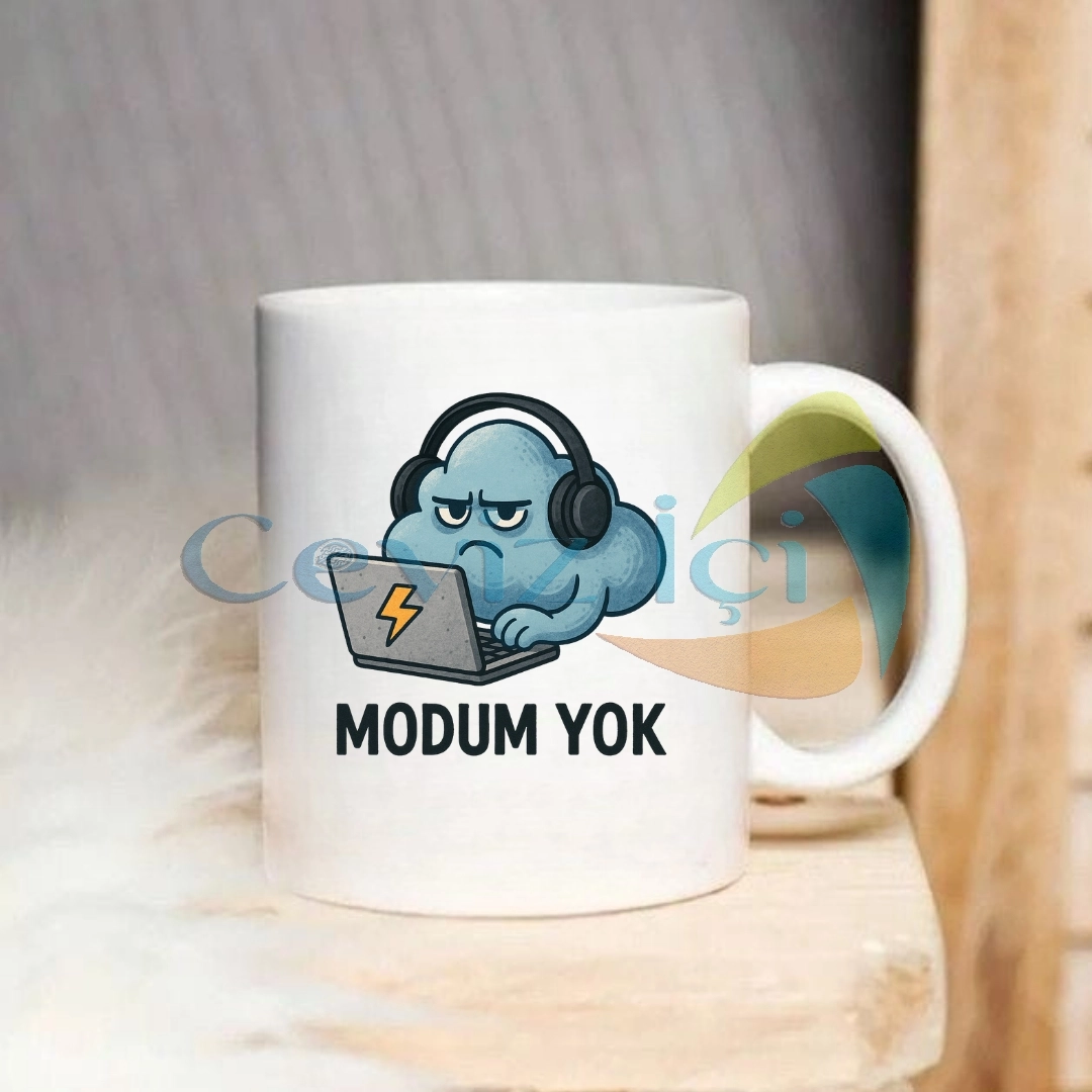Modum Yok Porselen Kupa Komik Karakterli Mizahi