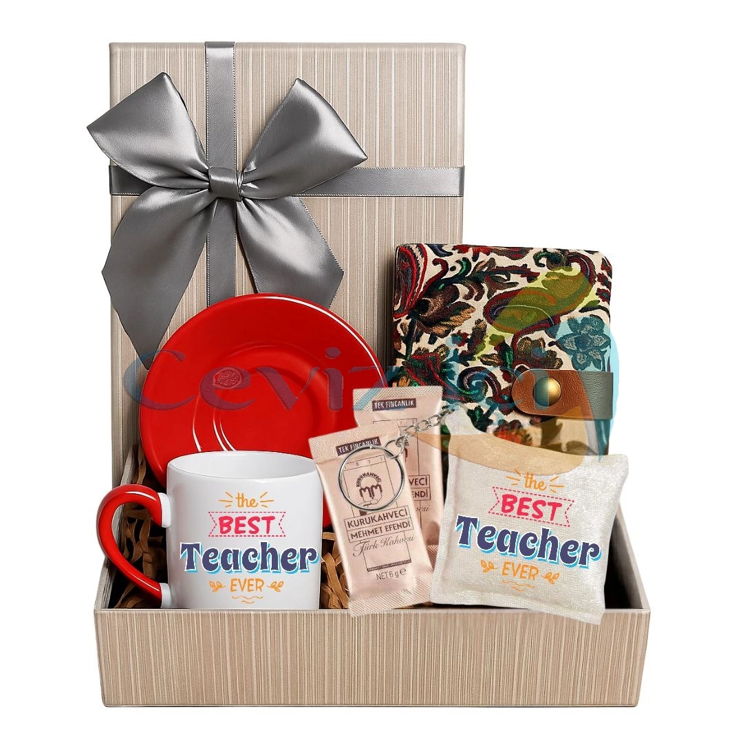 Öğretmenler Günü Hediye Seti Çelik Rozet Hediyeli