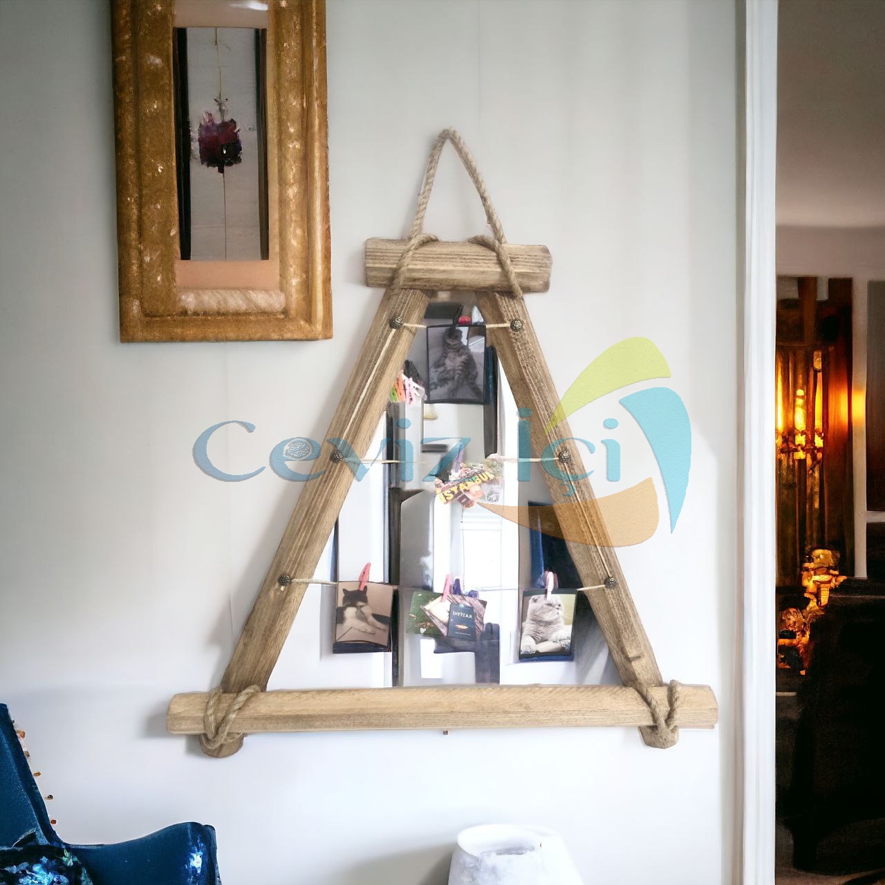 Üçgen Ahşap Çerçeve (Anı Köşesi)