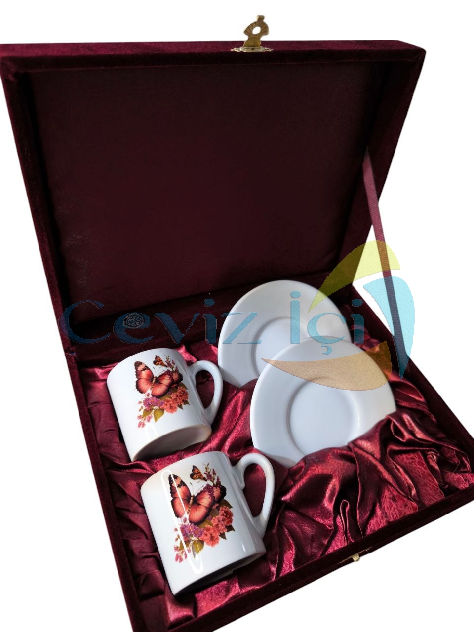 Kadife Kutulu İkili Fincan Seti Özel Tasarım