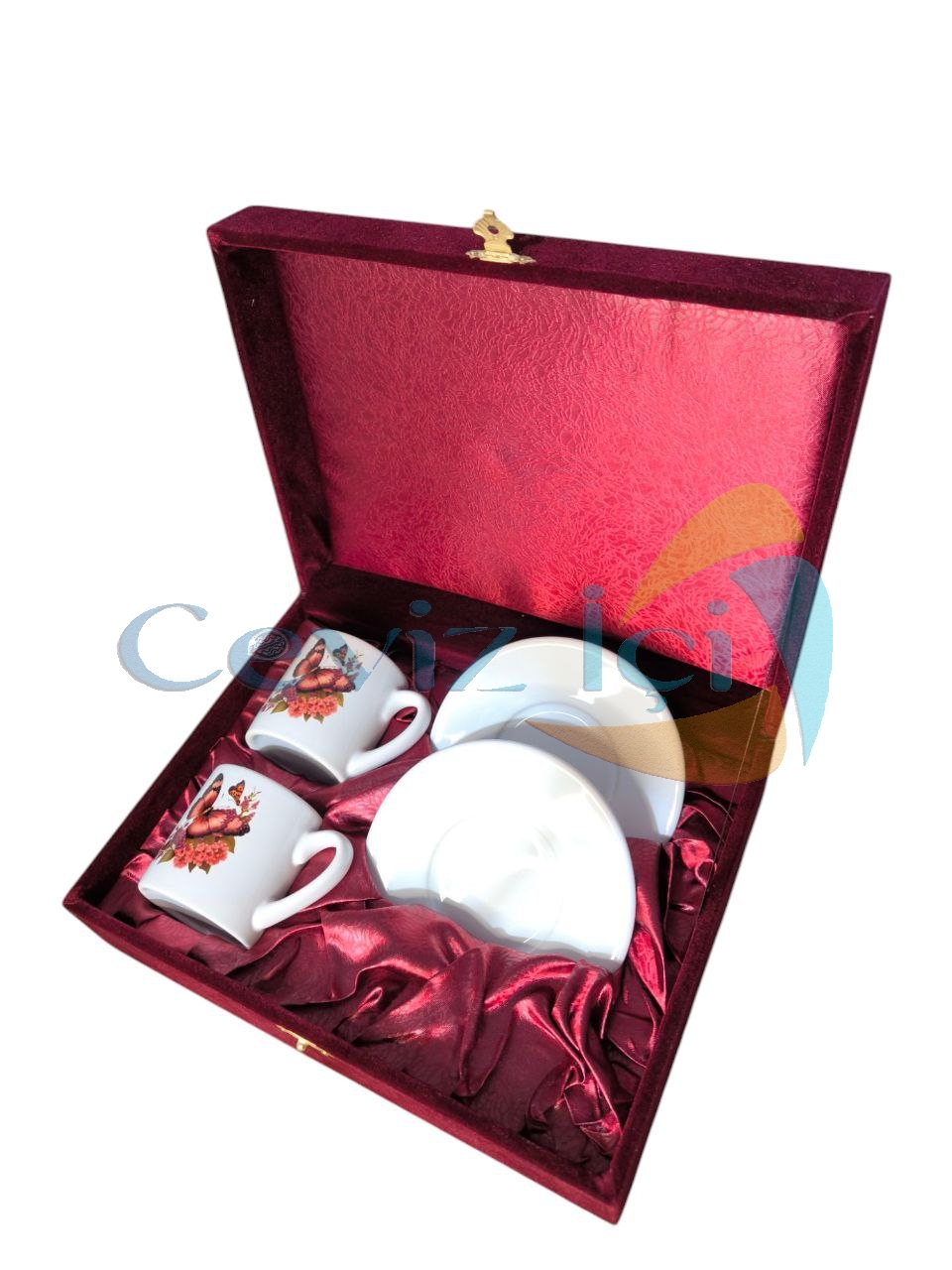 Kadife Kutulu İkili Fincan Seti Özel Tasarım