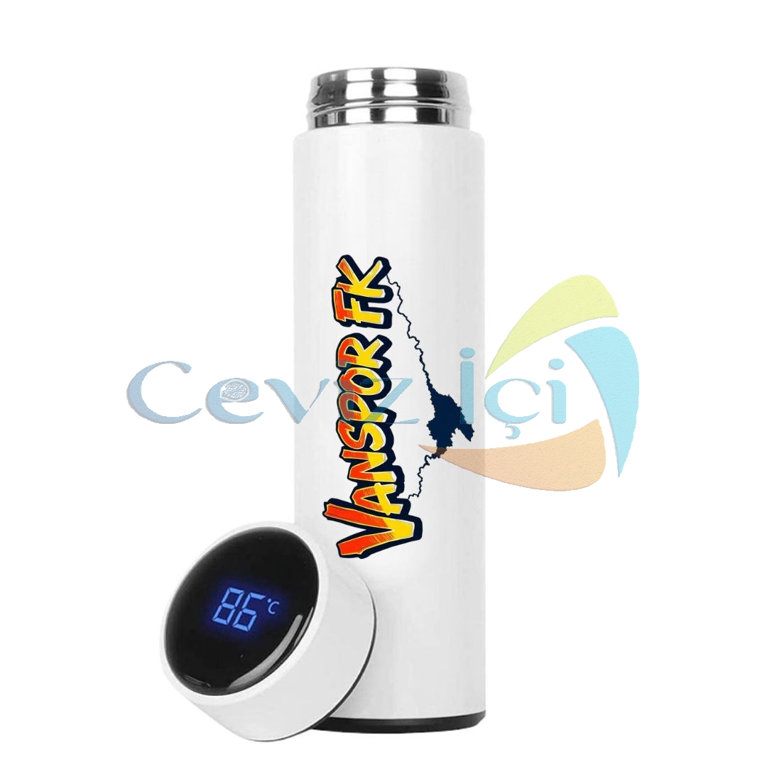 Dijital Göstergeli Çelik Termos - 450 ml