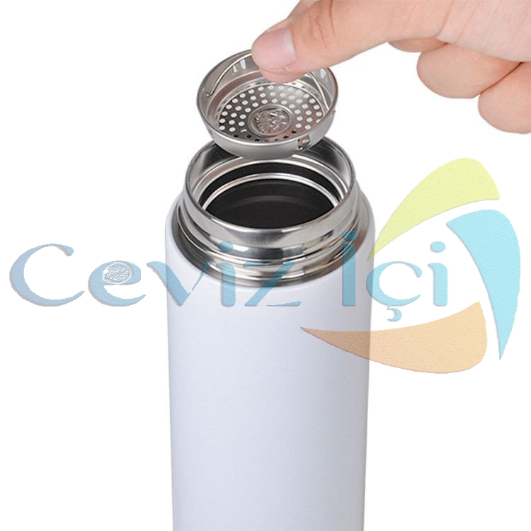 Dijital Göstergeli Çelik Termos - 450 ml
