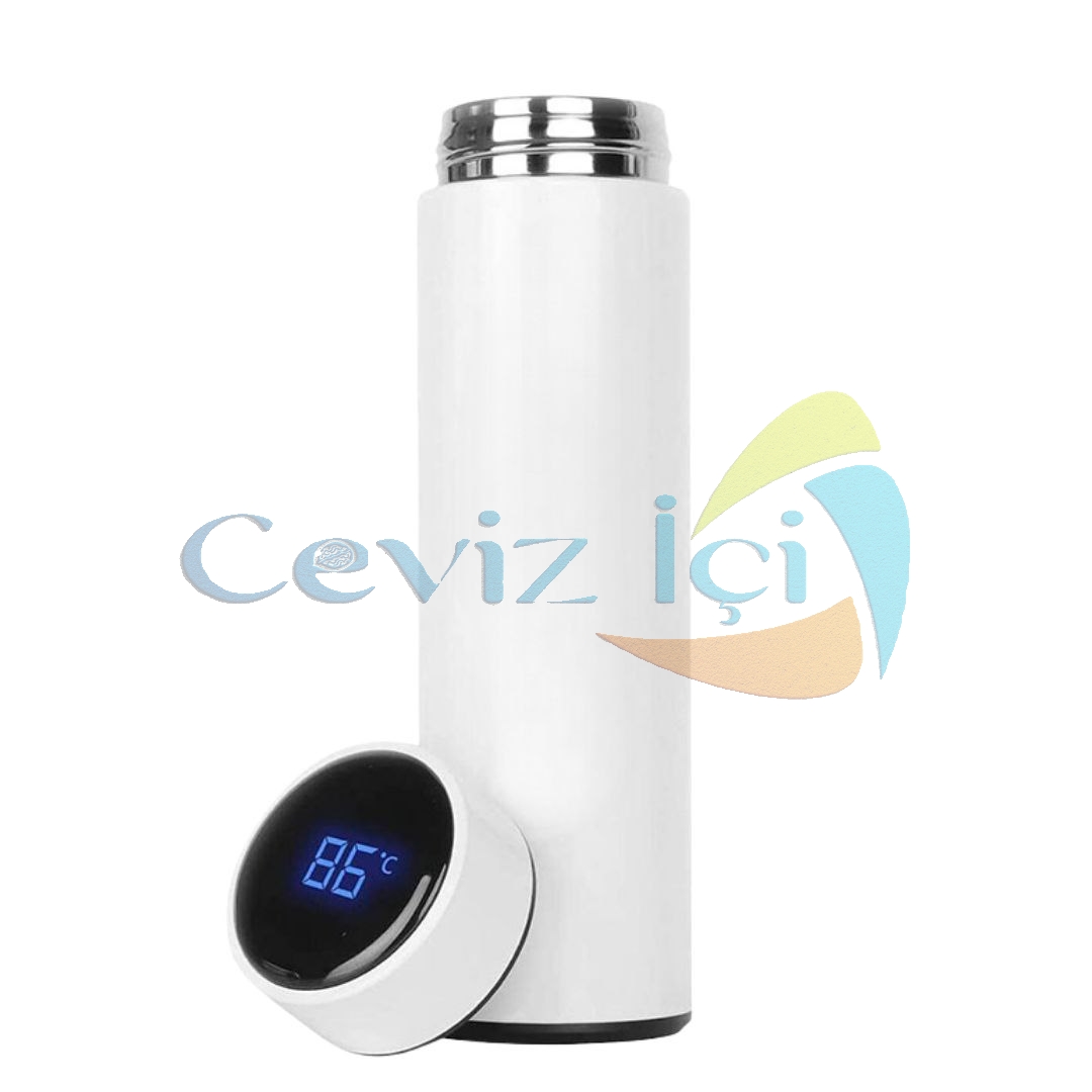 Dijital Göstergeli Çelik Termos - 450 ml