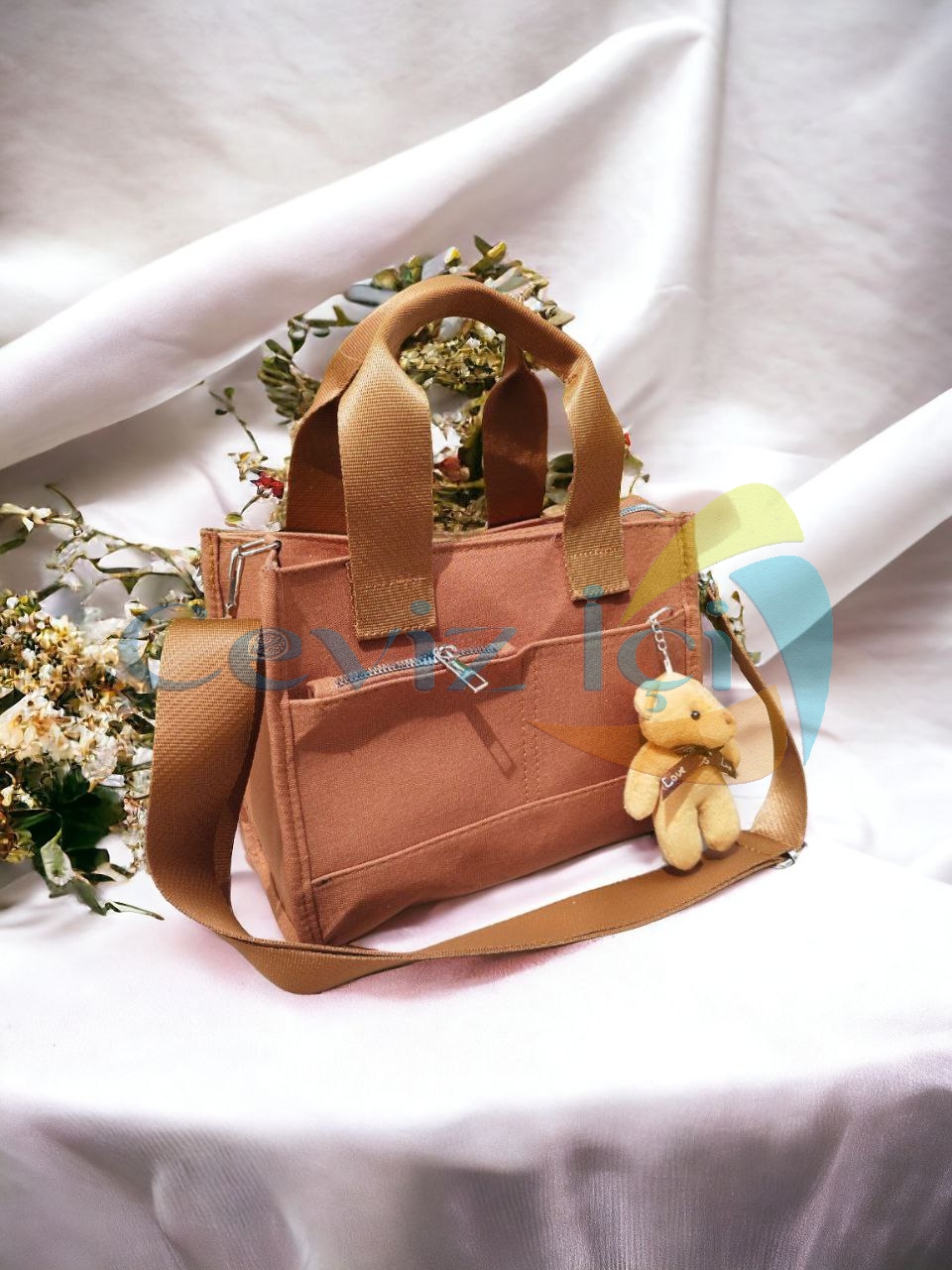 Ayıcık Hediyeli Kadın Omuz Çantası