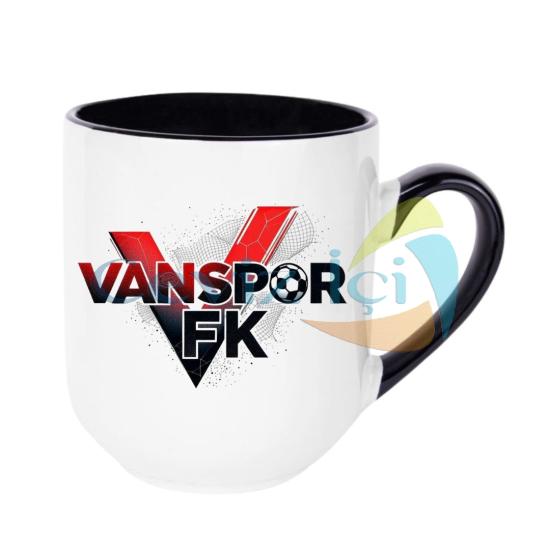 Vanspor’a Özel Porselen Siyah Kulplu Kupa 