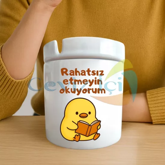 Sevimli Civciv Komik Seramik Kül Tablası