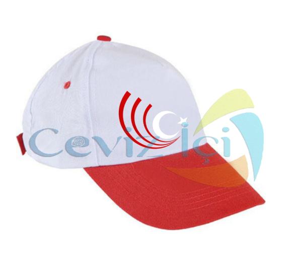 Türk Bayraklı Kırmızı Siperli Şapka﻿