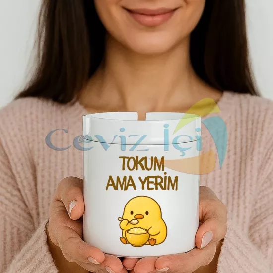 Sevimli Civciv Komik Seramik Kül Tablası