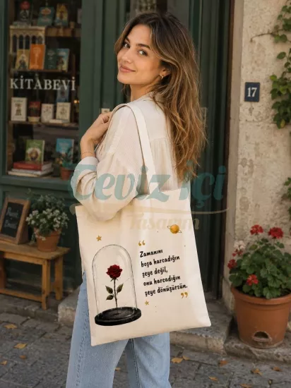 Küçük Prens Temalı Özel Tasarım Bez Çanta